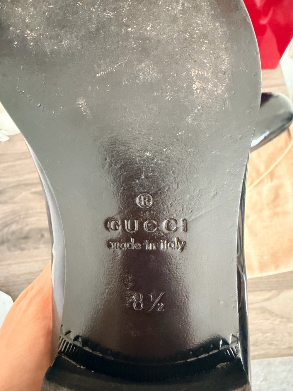 Gucci Black Patent Leather Lace-Up Oxford Dress Shoes - Picture 5 of 5